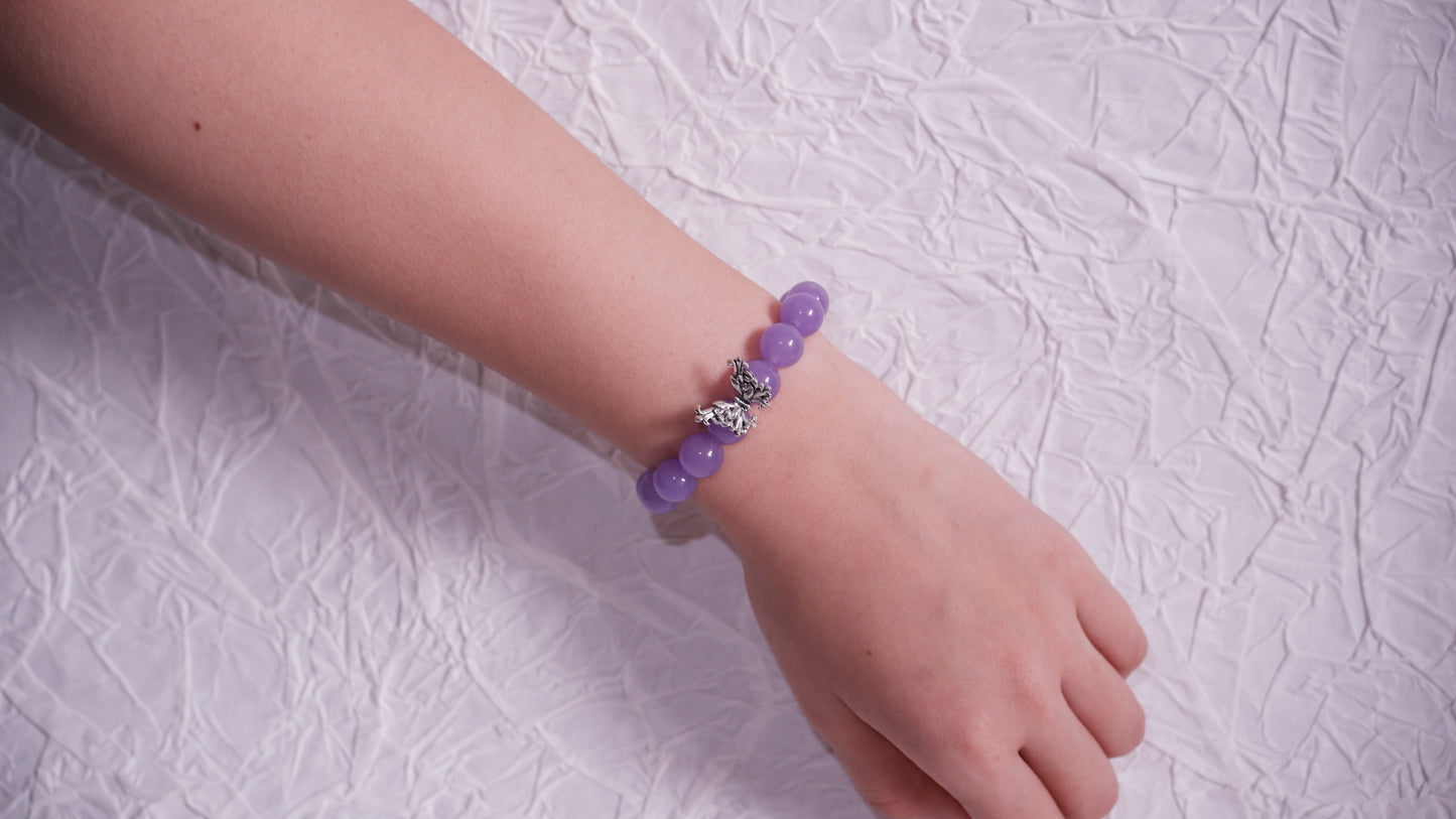 Enchanted Butterfly - Purple Agate & Butterfly Charm