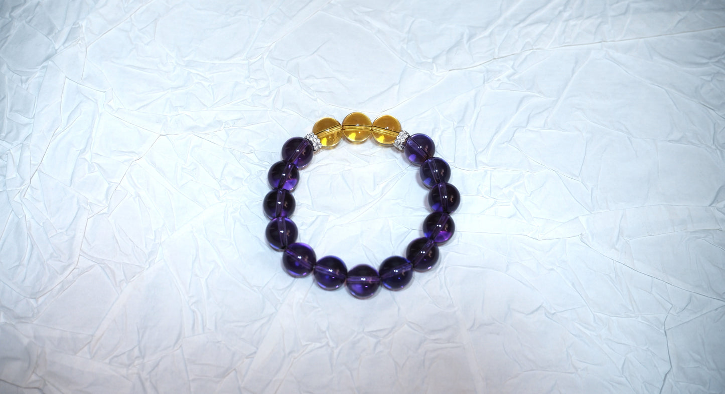 Der Hut der Prinzessin - Amethyst & Citrin Top Perle